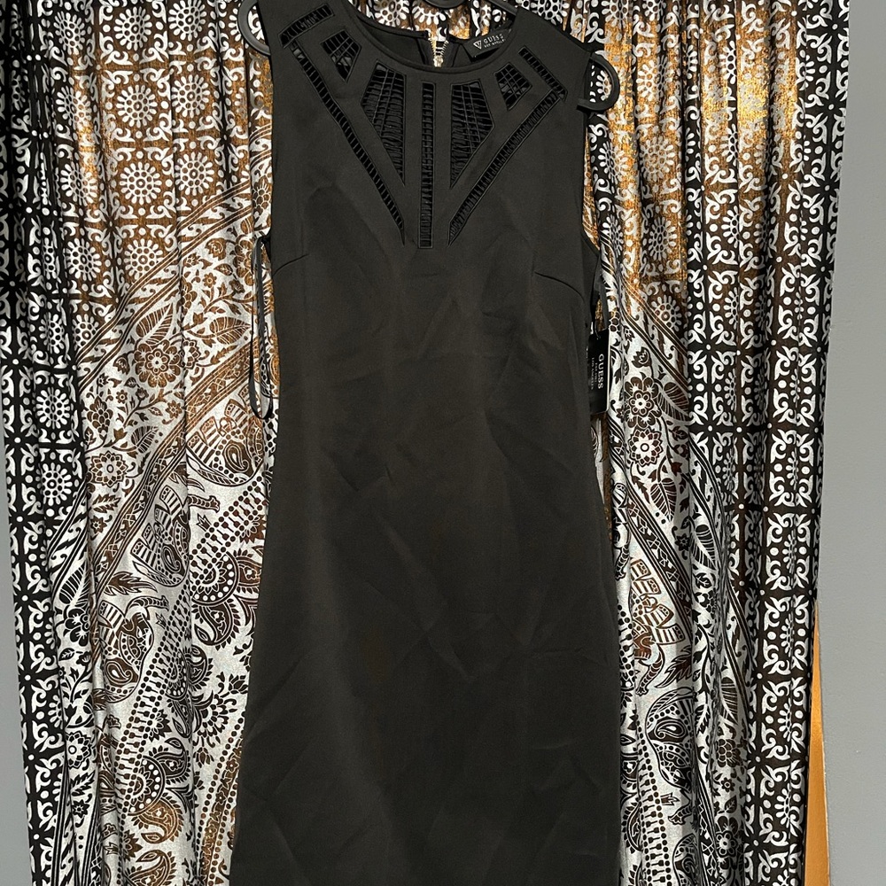 Guess bodycon black dress. Size: 8